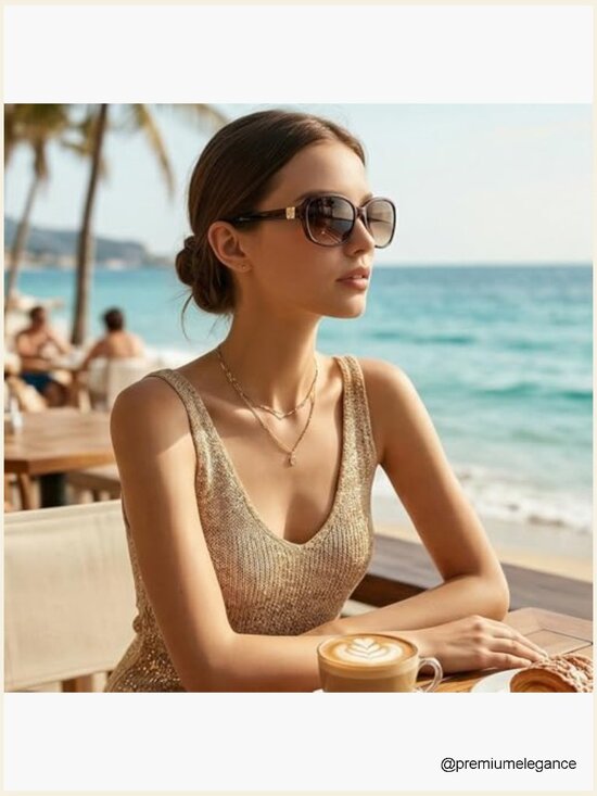 2 Pack Polarized Sunglasses for Women Oversized UV400 Retro Driving Shades main image 4